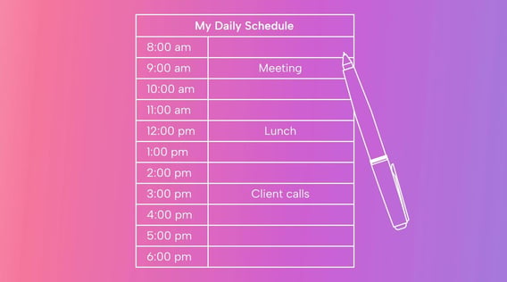 How to Create Your Own Daily Schedule Template