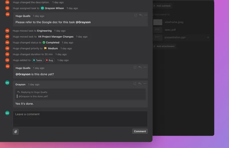 Users communicating in Motion