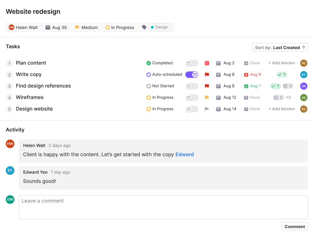 Motion project view