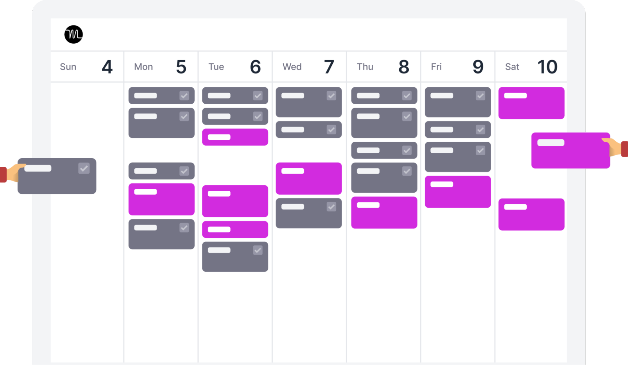 Motion automatically schedules meetings and appointments in your calendar.