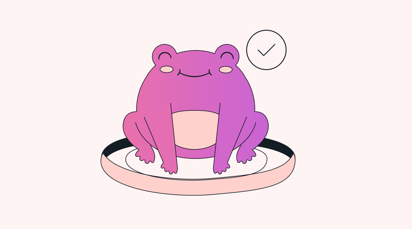 A frog on a lily pad